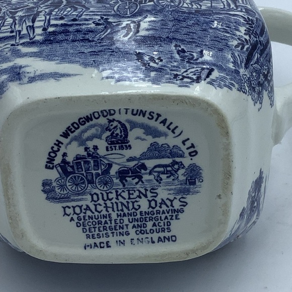 Vintage Enoch Wedgwood England Dickens Coaching Days Hand Engraved Pitcher - Picture 11 of 11